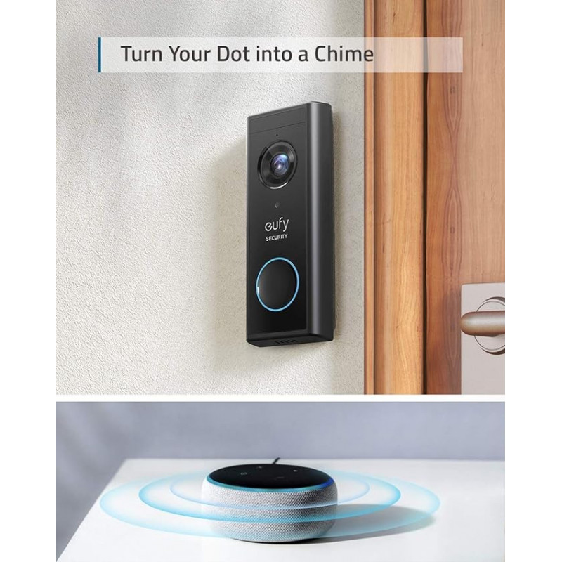 Eufy Video Doorbell 2K Add-on Wireless Video Doorbell (Battery Powered)