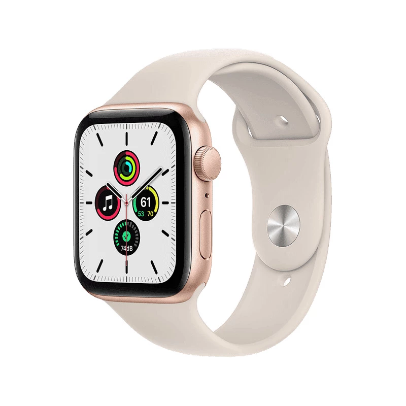 Apple Watch SE (GPS, 44mm) - Gold Aluminium with Sports Band - Starlight