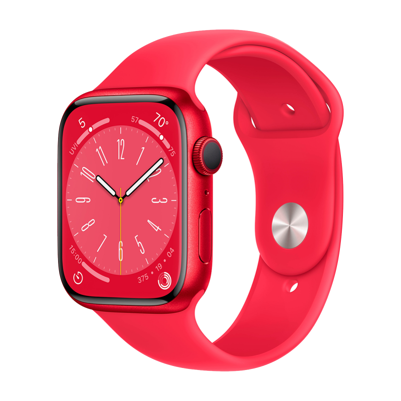 Apple Watch Series 8 (GPS, 41mm) - (PRODUCT)RED Aluminium Case with S/M (PRODUCT)RED Sport Band