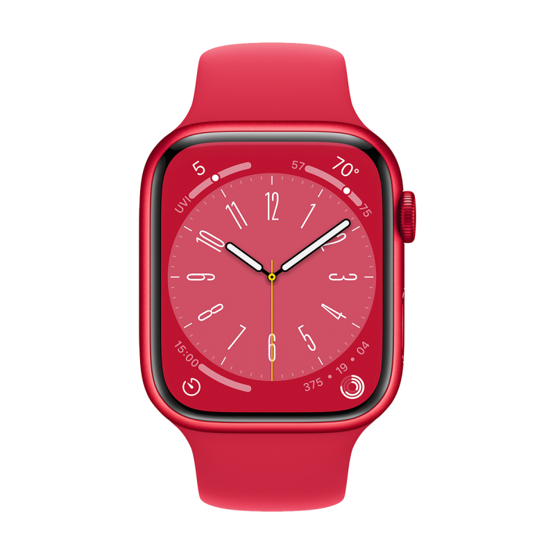 Apple Watch Series 8 (GPS, 45mm) - (PRODUCT)RED Aluminium Case with S/M (PRODUCT)RED Sport Band