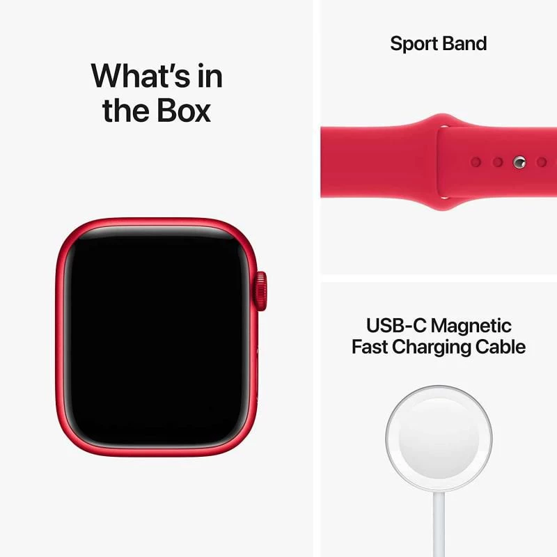 Apple Watch Series 8 (GPS, 45mm) - (PRODUCT)Red Aluminium Case with  (PRODUCT)Red Sport Band - Regular