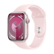 Apple Watch Series 9 (GPS, 41mm) - Pink Aluminium Case with M/L Light Pink Sport Band