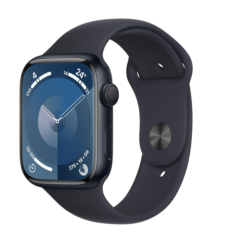 Apple Watch Series 9 (GPS, 45mm) - Midnight Aluminium Case with M/L Midnight Sport Band