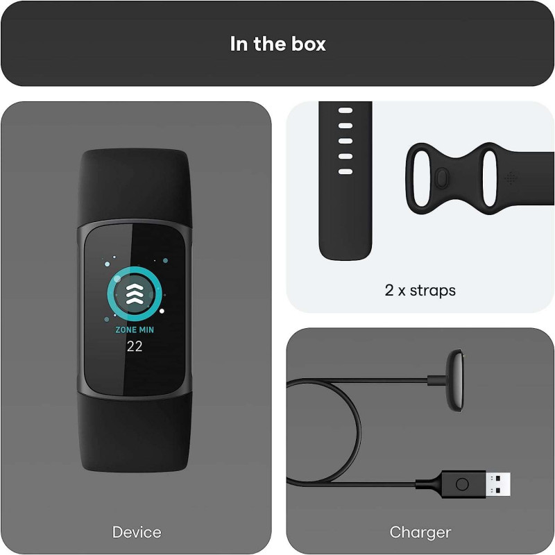 Fitbit Charge 5 Activity Tracker - Graphite/Black