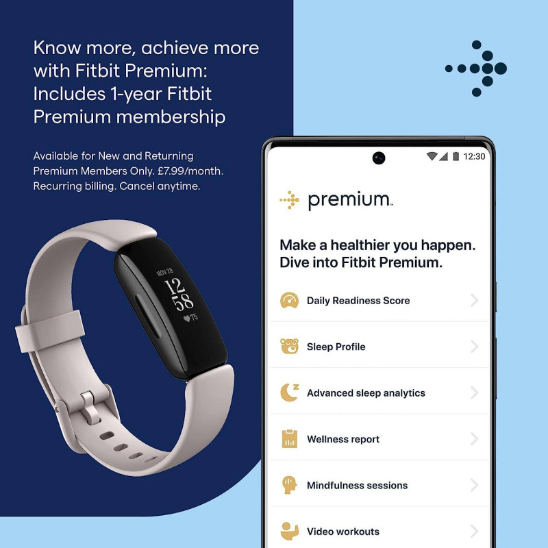 Fitbit Inspire 2 Health & Fitness Tracker - Lunar White