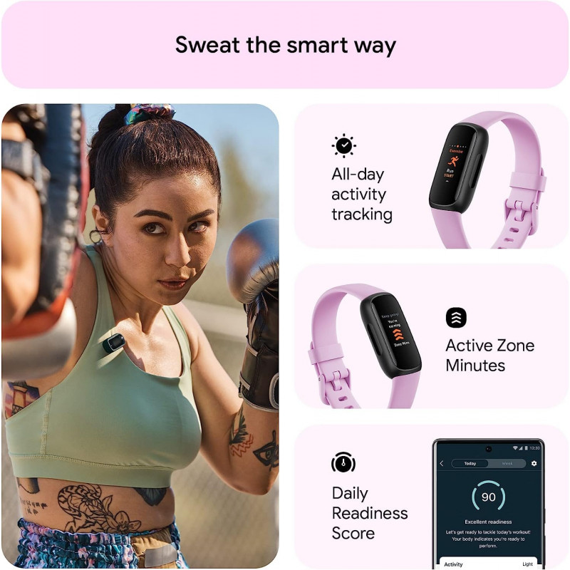 Fitbit Inspire 3 Activity Tracker - Black/Lilac Bliss