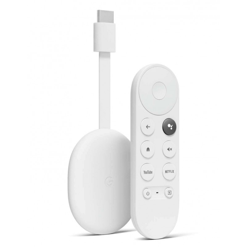 Google Chromecast with Google TV 4K and Voice Remote - Snow