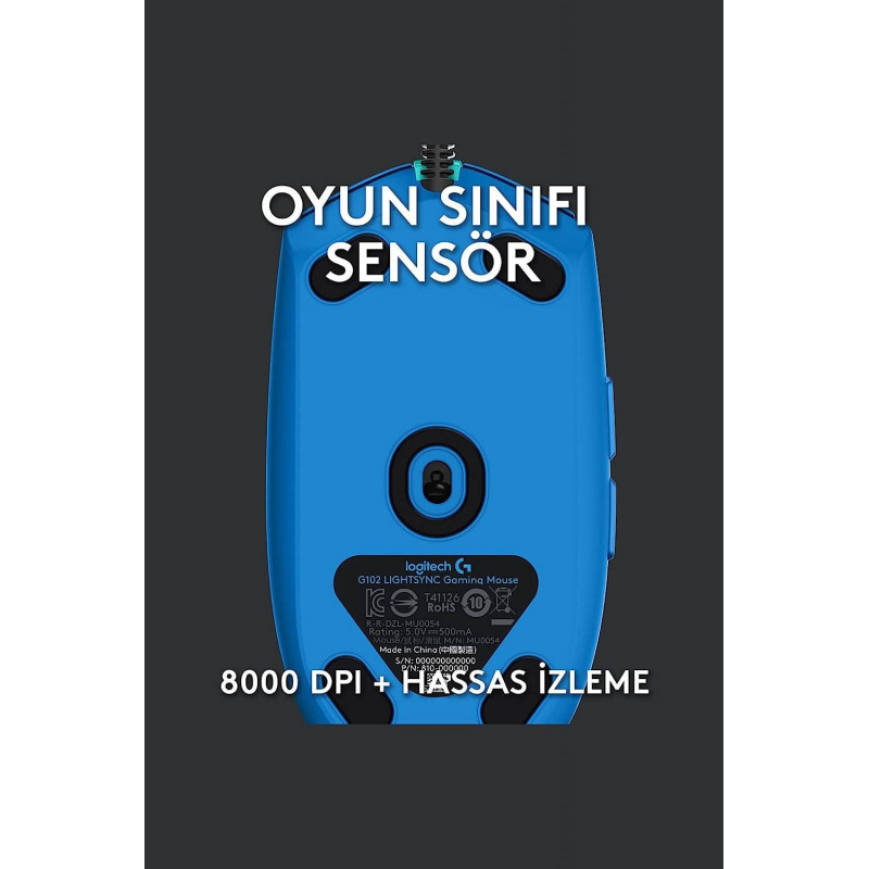 Logitech Gaming Mouse G102 LIGHTSYNC – Blue