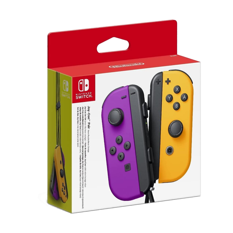 Nintendo Switch Joy-Con (Left & Right, Wireless)  - Neon Purple/Neon Orange