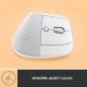 Logitech Lift Vertical Ergonomic Mouse, Wireless - White