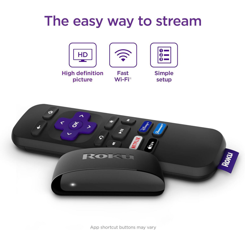 Roku Express | HD Roku Streaming Device with Standard Remote (2022)