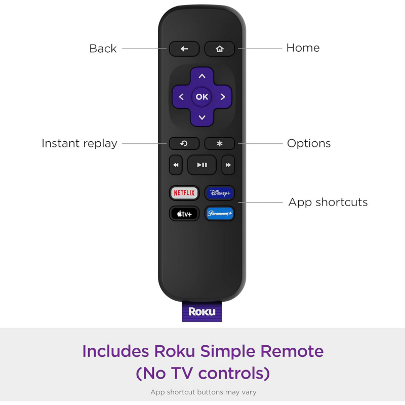 Roku Express | HD Roku Streaming Device with Standard Remote (2022)