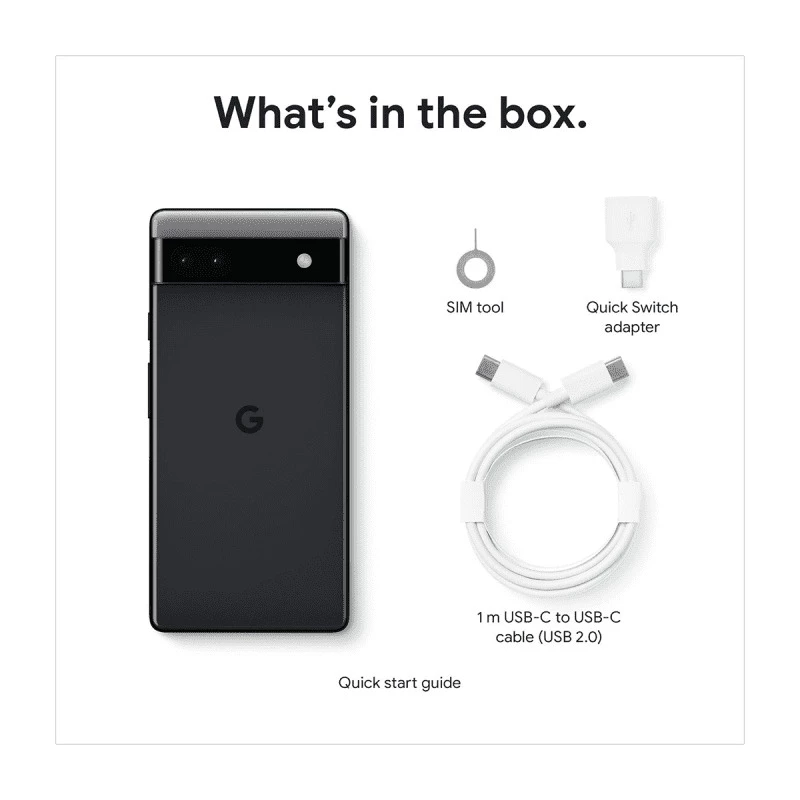 Google Pixel 6a 5G Smartphone (6+128GB) - Charcoal