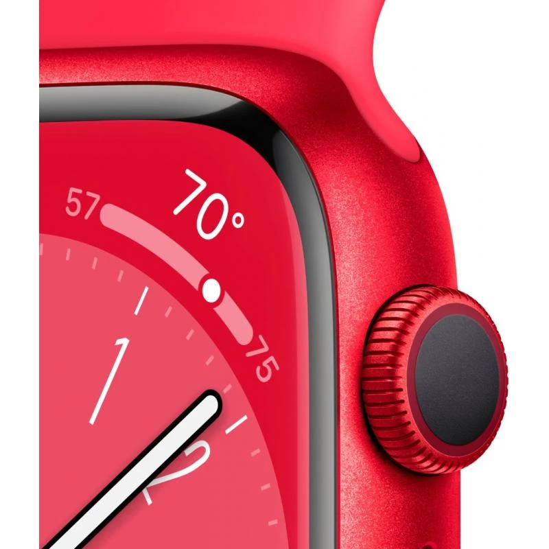 Apple Watch Series 8 (GPS, 45mm) - (PRODUCT)RED Aluminium Case with M/L (PRODUCT)RED Sport Band