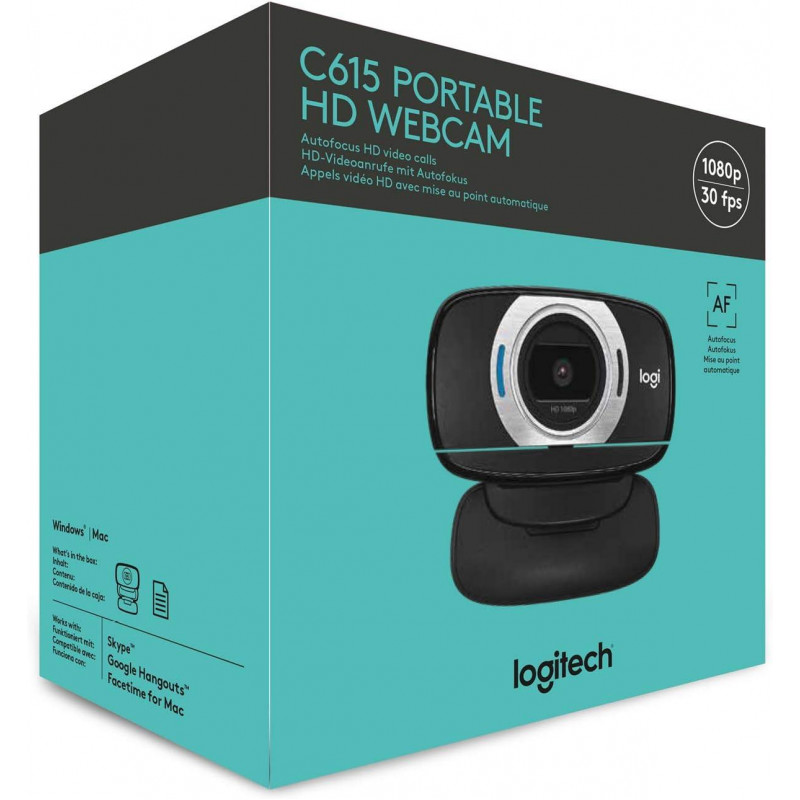 Logitech C615 Portable Webcam - Black