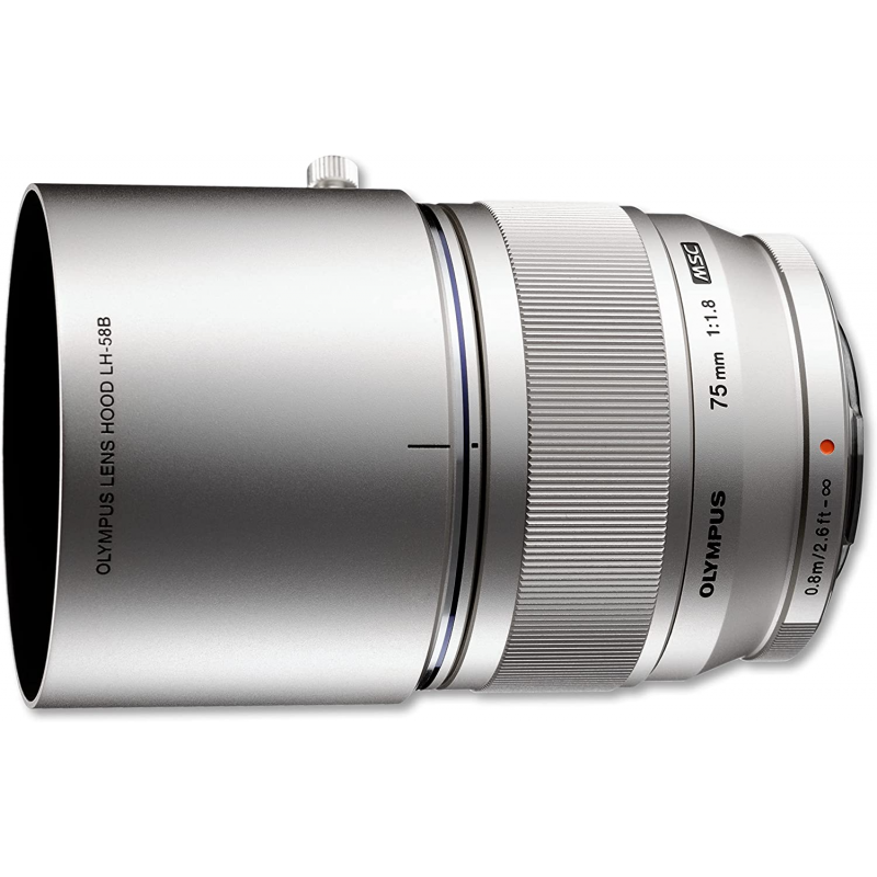 Olympus M.Zuiko Digital ED 75mm F1.8 Lens (Silver)