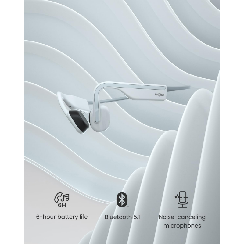 SHOKZ OpenMove Bone Conduction Headphones - White